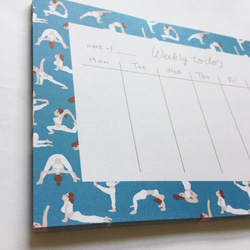 瑜珈 桌上型週計劃本 無時效周計畫 週計劃便條本 A5 Notepad Weekly Planner To-do li 第5張的照片