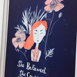 She believed she could so she did, risograph 版畫 (不含畫框) 第4張的照片