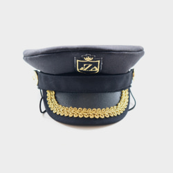 【ZAZAZOO】寵物皇家軍禮帽/ 機長帽 / 車長帽/  警長帽 （黑色） 第5張的照片