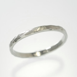 スタッキングリング『岩』 14金ホワイトゴールド 1枚目の画像