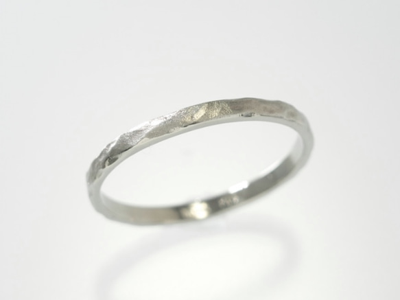 スタッキングリング『岩』 14金ホワイトゴールド 1枚目の画像