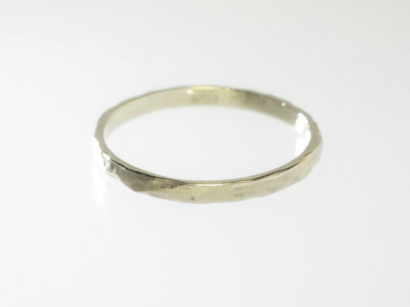 スタッキングリング『岩』 14金ホワイトゴールド 2枚目の画像