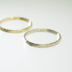 スタッキングリング『岩』 14金ホワイトゴールド 3枚目の画像