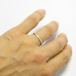 スタッキングリング『岩』 14金ホワイトゴールド 4枚目の画像