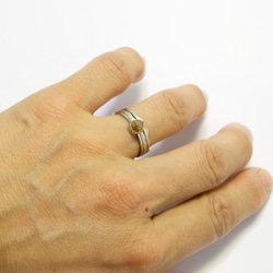 スタッキングリング『岩』 14金ホワイトゴールド 5枚目の画像