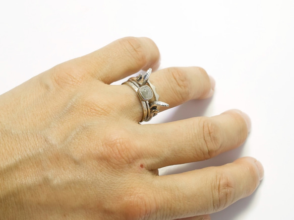 Morph The GOAT シルバー製 ヤギのヌードリング 5枚目の画像