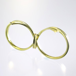 ダブルフィンガー リング『しあわせりぼん』 3枚目の画像