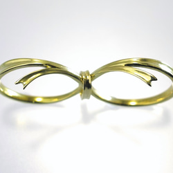 ダブルフィンガー リング『しあわせりぼん』 4枚目の画像