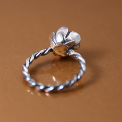 【愛的呢喃】玫瑰戒指 / 純銀戒指 / 麻花戒指 / Sterling Silver Ring / Rose 第3張的照片