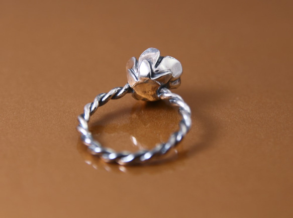 【愛的呢喃】玫瑰戒指 / 純銀戒指 / 麻花戒指 / Sterling Silver Ring / Rose 第3張的照片