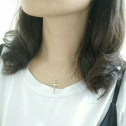 【純粹-小】十字架項鍊 / 純銀項鍊 / Sterling Silver Necklace / Cross 第5張的照片