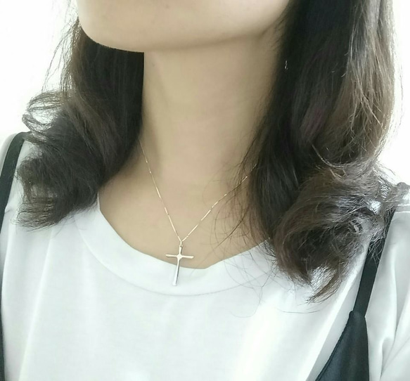 【純粹-小】十字架項鍊 / 純銀項鍊 / Sterling Silver Necklace / Cross 第5張的照片