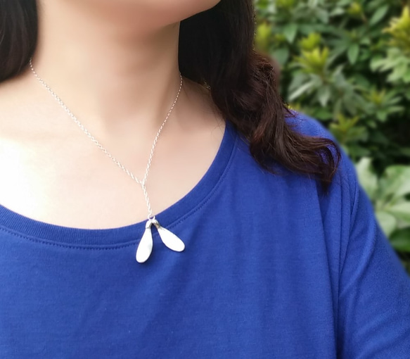 【飛翔】翅果項鍊 / 純銀項鍊 / Sterling Silver Necklace / Maple / Leaf 第5張的照片