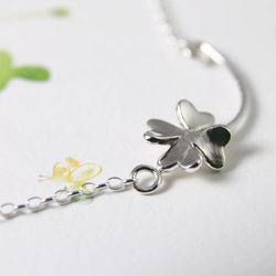 【幸運也幸福】幸運草項鍊/Sterling Silver Necklace/Four-Leaved Clover 第2張的照片