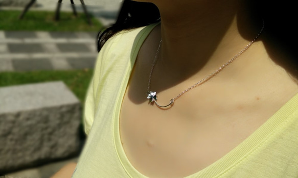 【幸運也幸福】幸運草項鍊/Sterling Silver Necklace/Four-Leaved Clover 第3張的照片