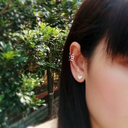 【透かし彫り耳の骨クリップ-１つ】シルバーイヤリング/Sterling Silver Ear Cuff/Earring/ 4枚目の画像