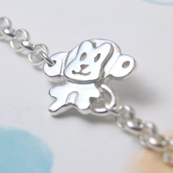 免費刻字【大耳福氣猴】周歲禮/純銀手鍊/寶寶手鍊/SterlingSilver Bracelet/Baby/Monkey 第3張的照片