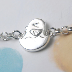 免費刻字【吉利小雞】彌月禮/純銀手鍊/寶寶手鍊/Sterling Silver Bracelet/Baby/Chick 第1張的照片