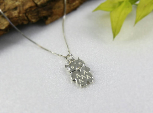 【知恵の鳥】フクロウネックレス / シルバーネックレス / Sterling Silver Necklace / Owl 2枚目の画像