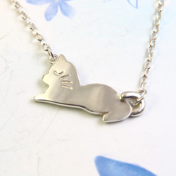 【沉睡貓咪】貓咪項鍊 / 純銀項鍊 / Sterling Silver Necklace / Cat / Kitty 第1張的照片