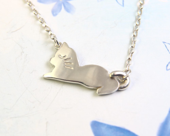 【沉睡貓咪】貓咪項鍊 / 純銀項鍊 / Sterling Silver Necklace / Cat / Kitty 第1張的照片