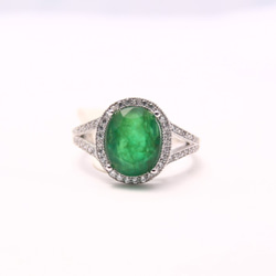 【僅此一枚】天然祖母綠戒指 / Sterling Silver Ring / Emerald Ring / #05 第1張的照片