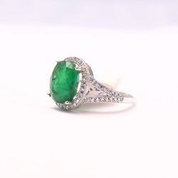 【僅此一枚】天然祖母綠戒指 / Sterling Silver Ring / Emerald Ring / #05 第2張的照片