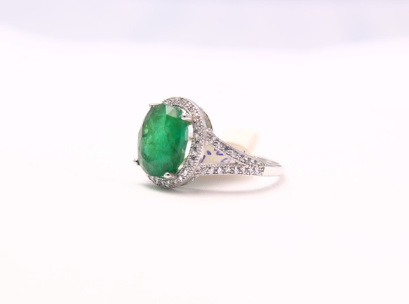 【僅此一枚】天然祖母綠戒指 / Sterling Silver Ring / Emerald Ring / #05 第2張的照片