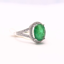 【僅此一枚】天然祖母綠戒指 / Sterling Silver Ring / Emerald Ring / #05 第3張的照片