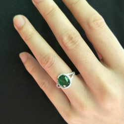 【僅此一枚】天然祖母綠戒指 / Sterling Silver Ring / Emerald Ring / #05 第5張的照片