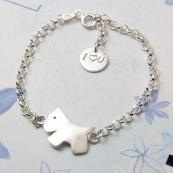 免費刻字【汪汪雪納瑞】純銀手鍊/狗狗手鍊/Sterling Silver Bracelet/Doggy 第1張的照片