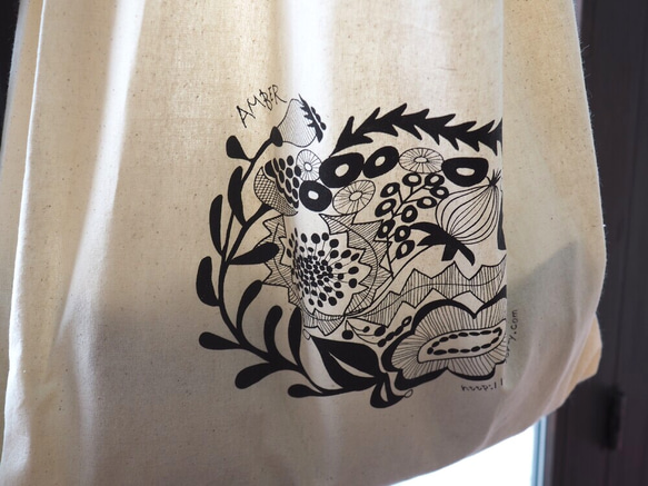 您一直在尋找的可愛環保包♪ AMBER原創設計Marche包帶收納袋（天然色） 第2張的照片