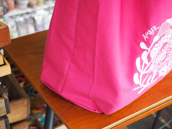 您一直在尋找的可愛環保包 ♪ AMBER 原創設計 Marche 包帶儲物袋粉紅色 第7張的照片