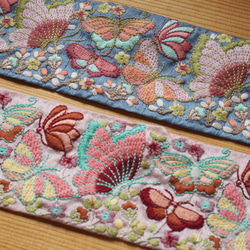 印度刺繡絲帶編織粉色 75mm(31) 第2張的照片