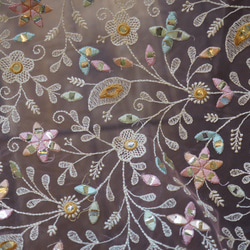 印度刺繡布*110cm寬x 10cm粉色 第5張的照片