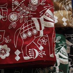 印度刺繡絲帶辮子馬紅寬145mm 50cm 剪裁已售 (11) 第1張的照片