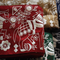 印度刺繡絲帶辮子馬紅寬145mm 50cm 剪裁已售 (11) 第3張的照片