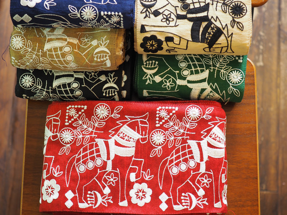 印度刺繡絲帶辮子馬紅寬145mm 50cm 剪裁已售 (11) 第7張的照片