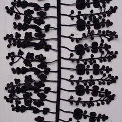 化學蕾絲/黑色雙面蕾絲 50cm 斯堪的納維亞圖案 AMBER 第1張的照片