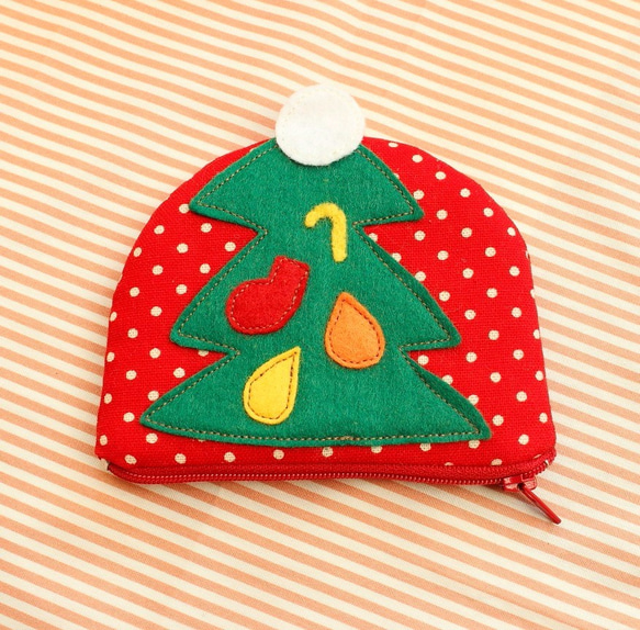 【十木米。Lorenza】聖誕Merry樹 零錢包/小物袋 禮物 聖誕節 第1張的照片