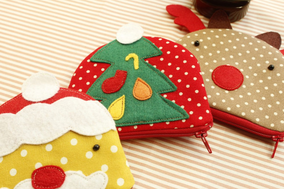 【十木米。Lorenza】聖誕Merry樹 零錢包/小物袋 禮物 聖誕節 第4張的照片