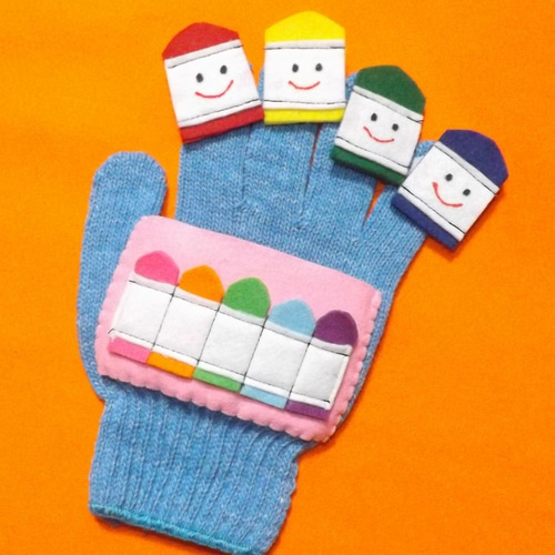 どんな色が好き 手遊びセット（手袋シアター） おもちゃ・人形 知育