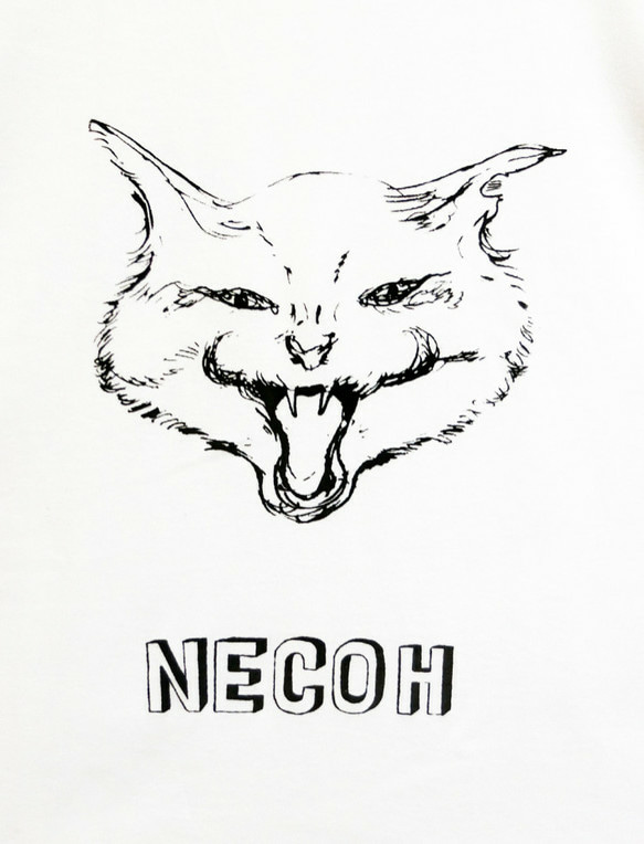 NECOH T-SHIRTS MENS 威嚇猫 2枚目の画像