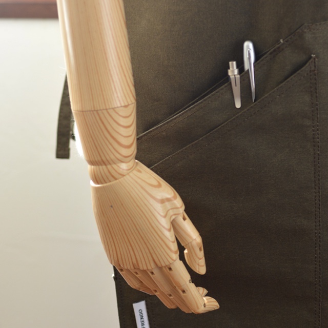 FRENGOワークエプロン / ヴィンテージカーキ キャンバス / Work apron