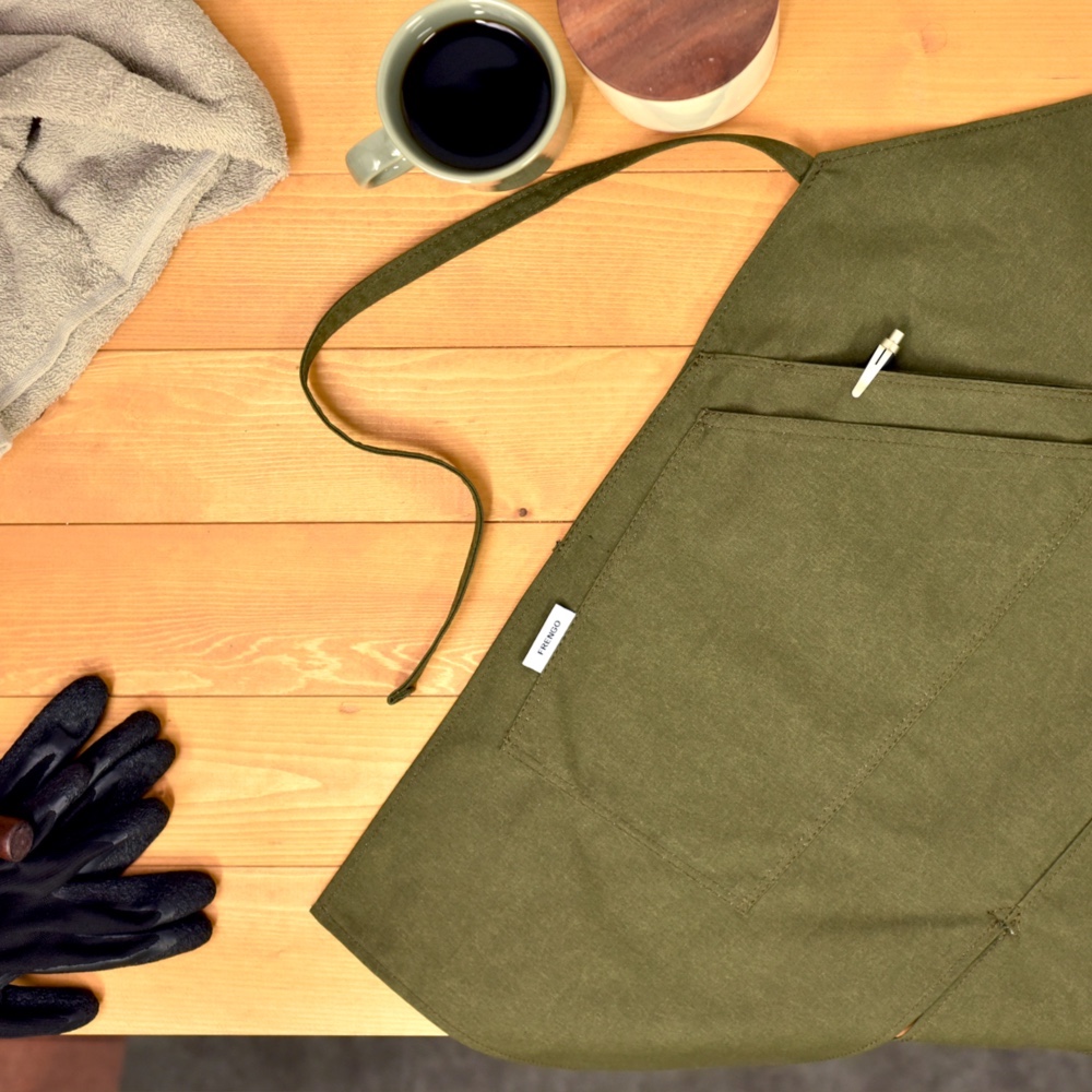 FRENGOワークエプロン / ヴィンテージカーキ キャンバス / Work apron