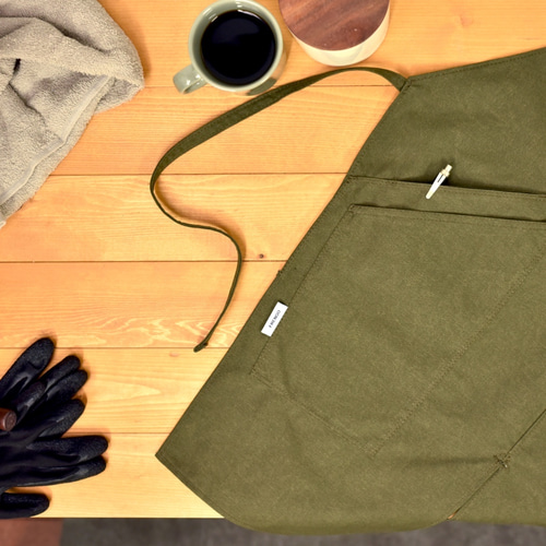 FRENGOワークエプロン / ヴィンテージカーキ キャンバス / Work apron