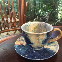 天の星の川 コーヒーカップ&ソーサー:販売済sold 1枚目の画像