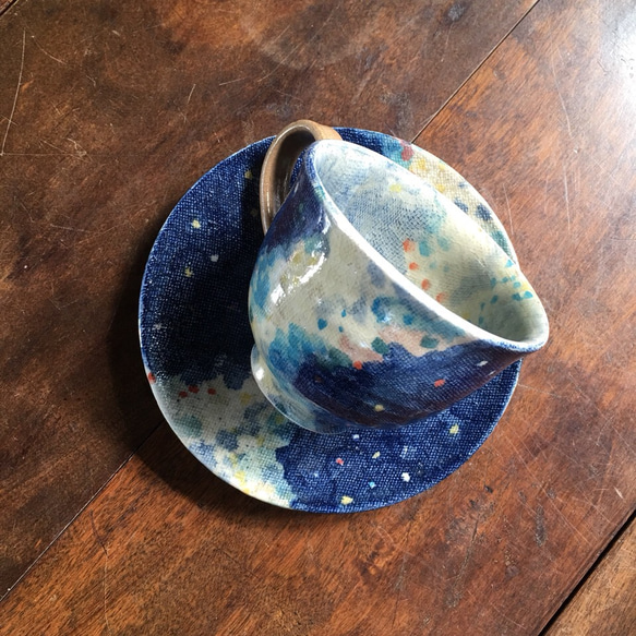 天の星の川 コーヒーカップ&ソーサー:販売済sold 3枚目の画像