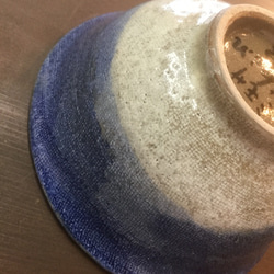 ミモザシリーズ ブルー ご飯茶碗 販売済 3枚目の画像