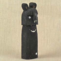 くま（つきのわぐま）　木彫　クマ（ツキノワグマ）／熊（月輪熊） 1枚目の画像